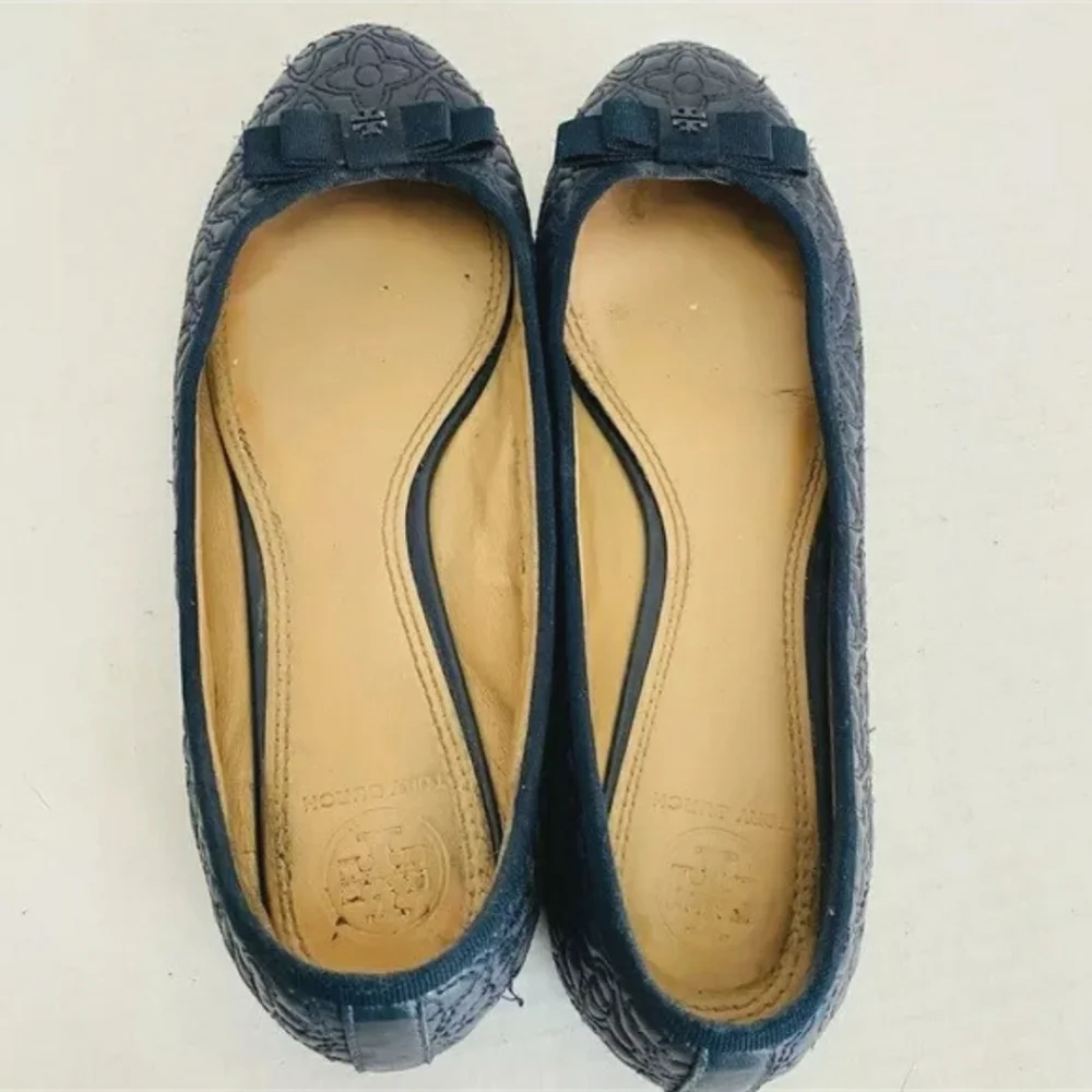 Tory Burch Marion blue Leather flats size 8